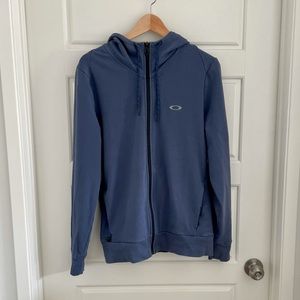 OAKLEY LONG SLEEVE HOODED JACKET BLUE